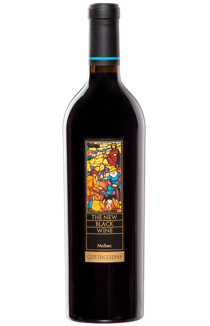 botella de vino malbec the black wine clos triguedia